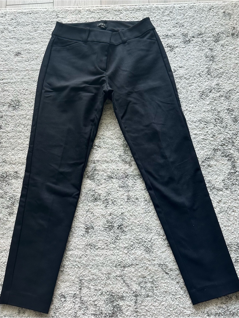 LOFT Black Straight Leg Trousers